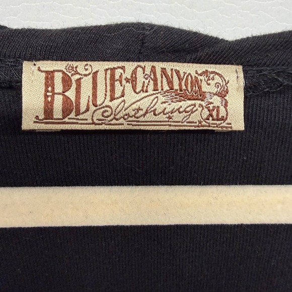 Vintage Blue Canyon Clothing Women's Black Tank Top Embellished Graphic XL Y2K - Picture 5 of 9